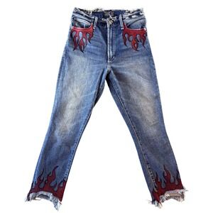 Upcycled Abercrombie & Fitch Simone High Rise Ankle Flame Jeans 26